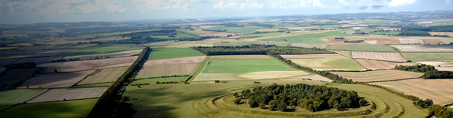 Aerial photo of Badbury Rings