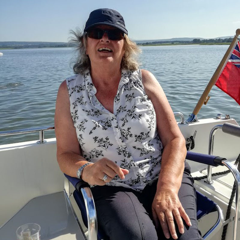 Photo of Miranda Townsend on a boat