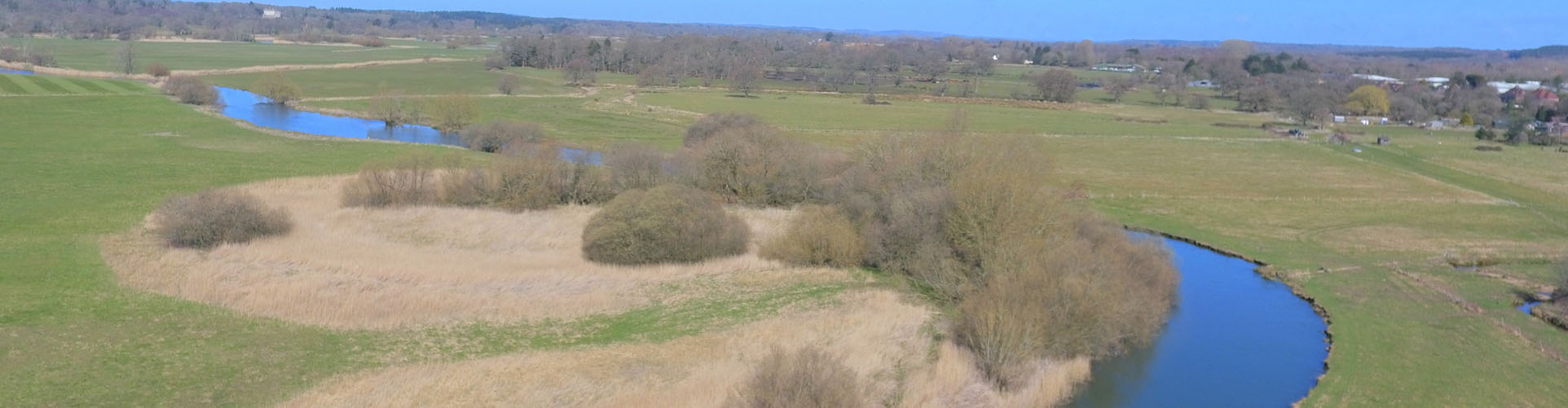 Aerial photo of the River Avon