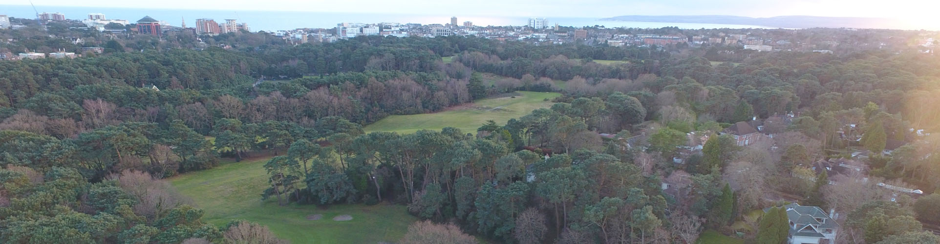 Aerial photo of Meyrick Park, Bournemouth