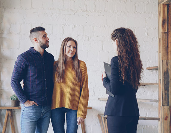 Image showing a couple with an estate agent