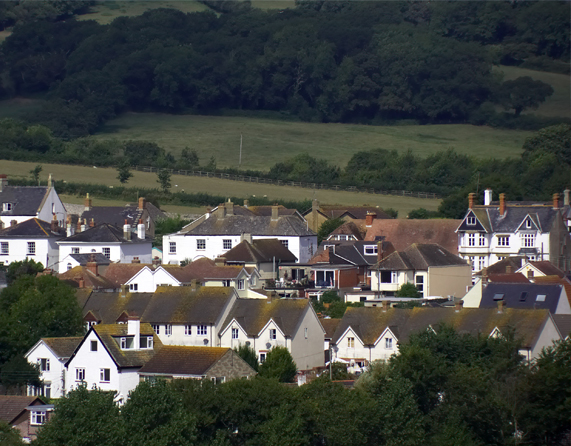 Charmouth village in Dorset England